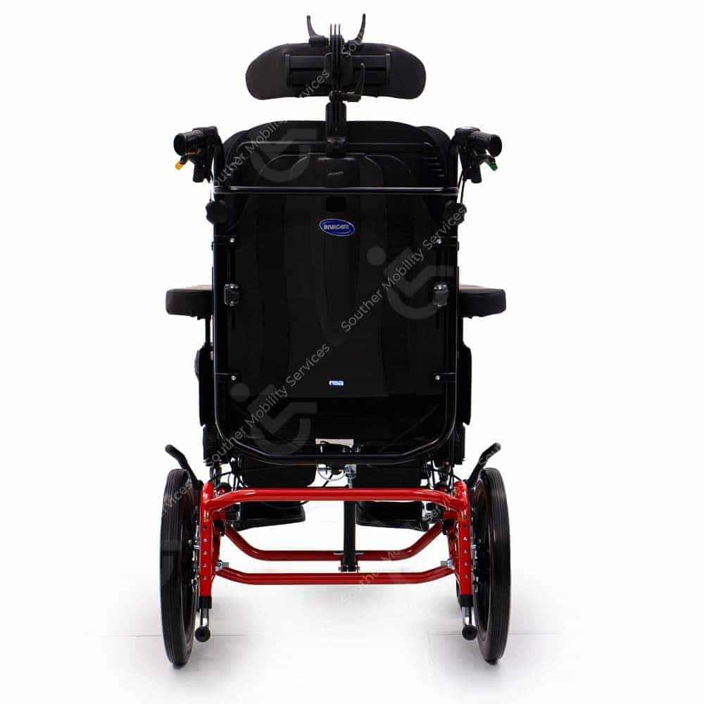 a black and red wheelchair