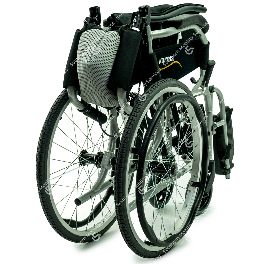 ergo lite self propelled liteweight wheelchair folded